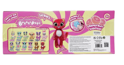 Bubble Pops Series 1 Grapefruit Glimmer Cat Fidgety Poppable Plushy Pals