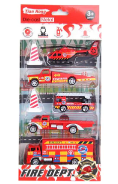 Container Truck Fire Dept Die-cast